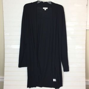 Susan Graver Black Tunic Cardigan Top size 1X